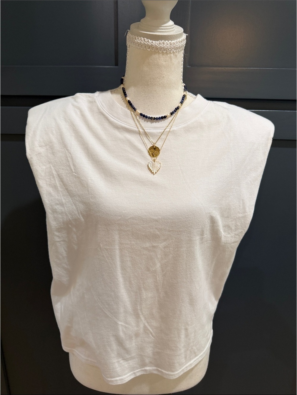 Babaton White Sleeveless Muscle Tee Size XS